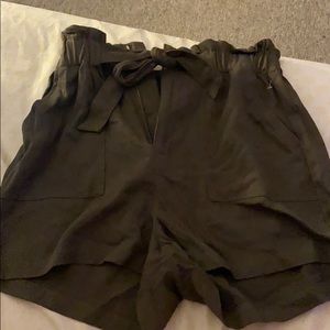 Green high waisted shorts